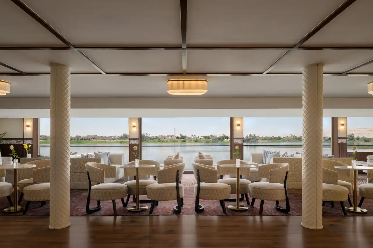Lounge aboard the MS Tamr Henna Nile Cruise Nile cruise